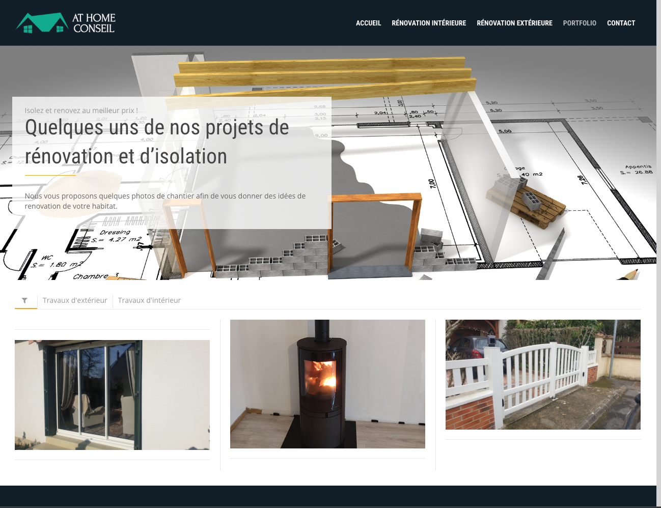 Site web At Home Conseil — Conseil immobilier